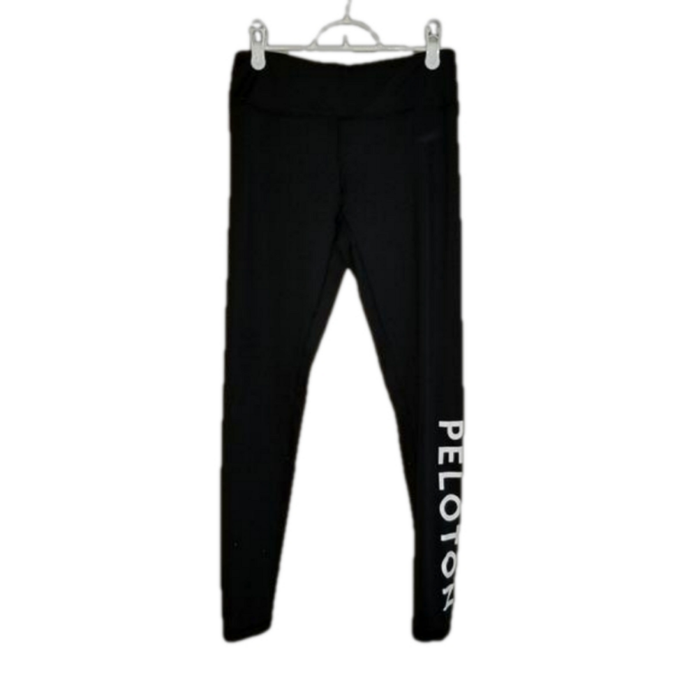 Peleton Black And White Leggings Label Reads Size Small